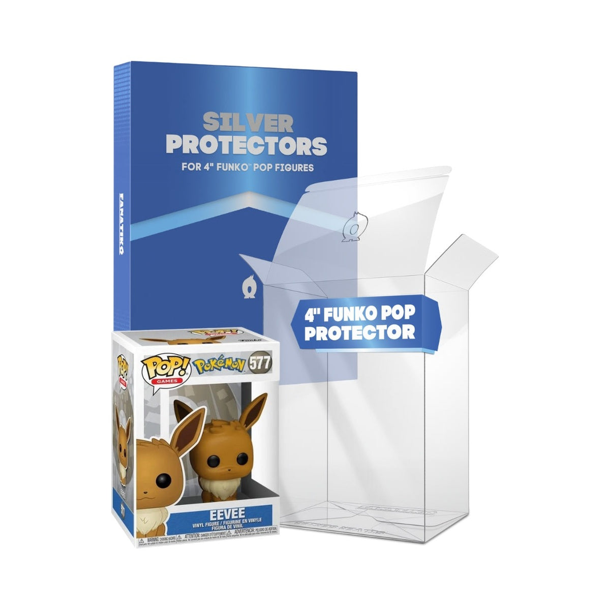 Protector Funko Pop SILVER SERIES de 0,4 mm para caja de 4 pulgadas #Pack_all