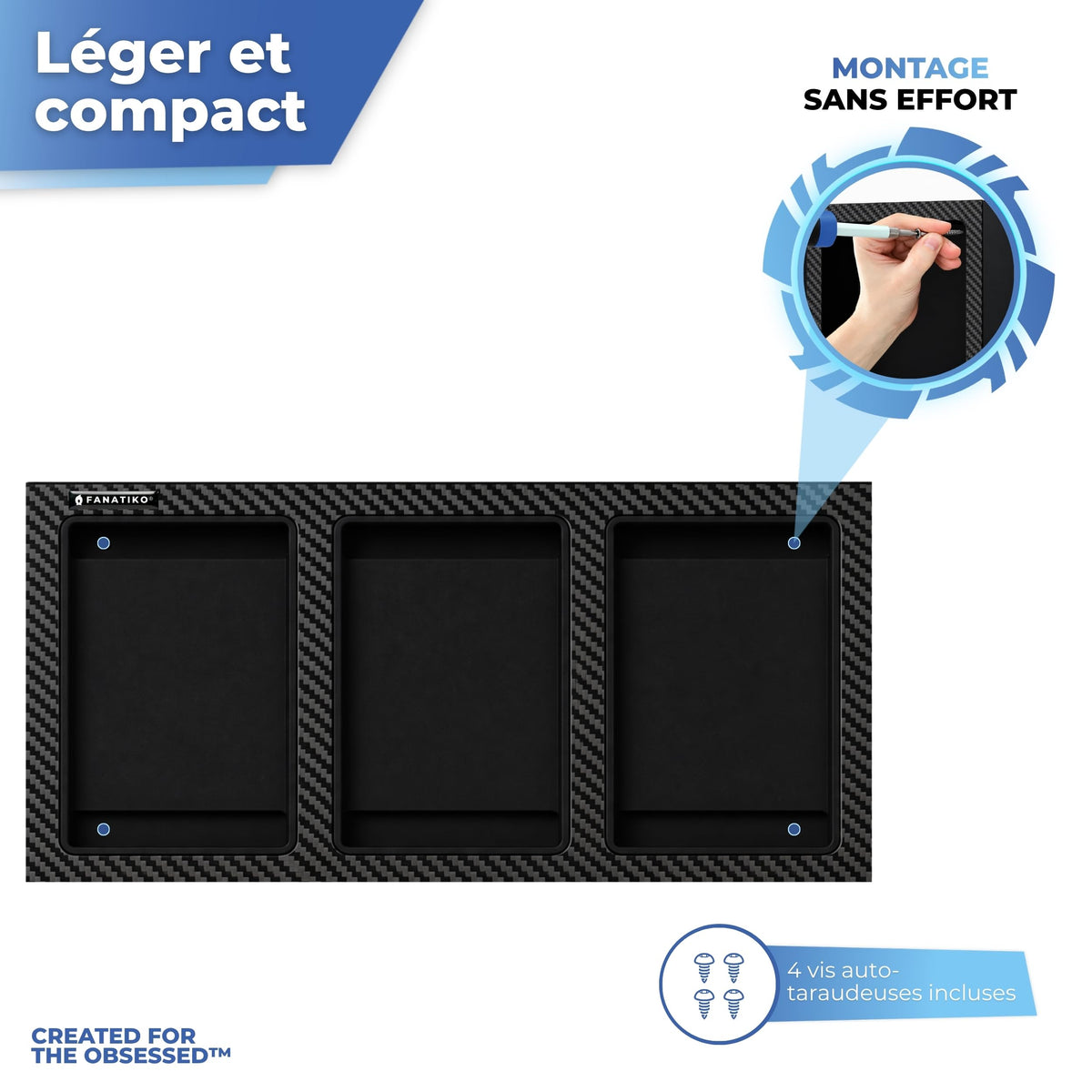 Fixation murale avec vis incluses