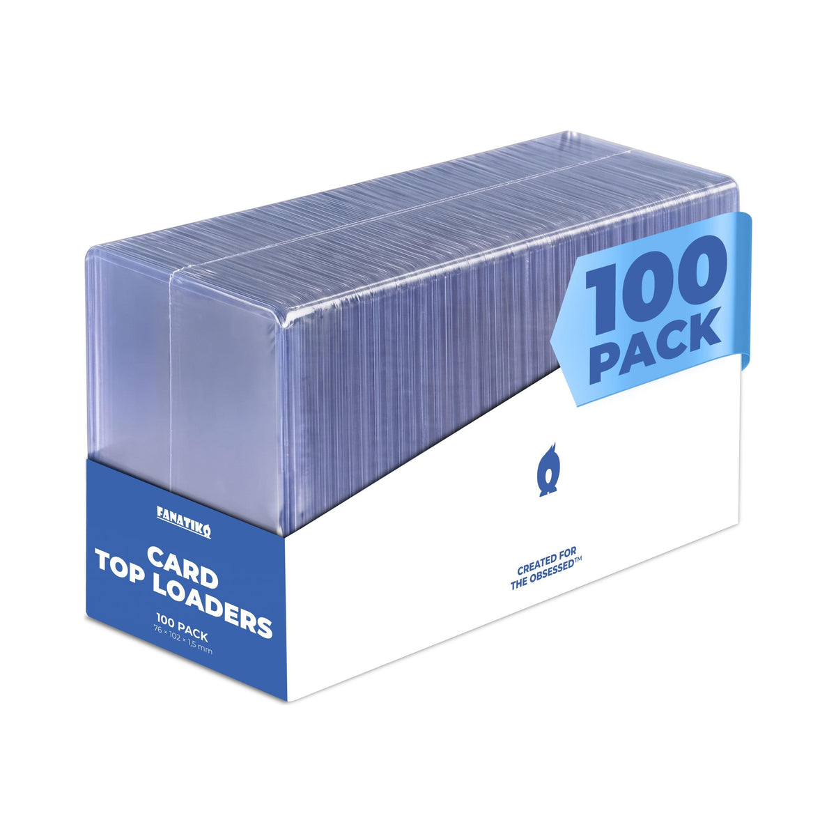 Pack de 100 toploaders Fanatiko de 76 x 102 mm