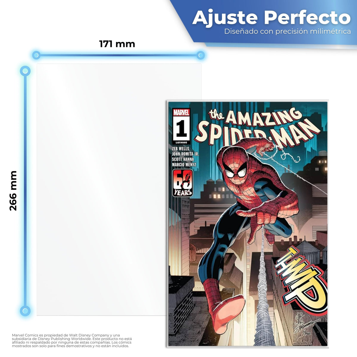Cartones de refuerzo de 171 x 266 mm con ajuste perfecto para cómics