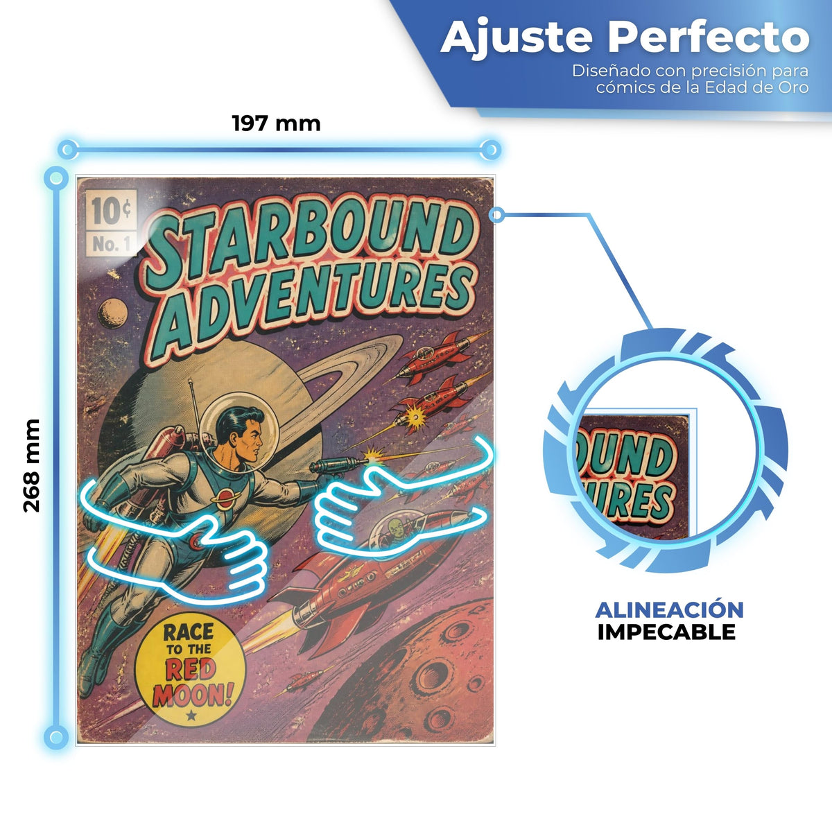 Fundas para cómics talla Golden de 197 x 268 mm con ajuste perfecto
