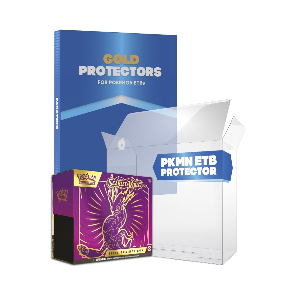 GOLD SERIES 0.5 mm protector for a Pokemon Elite Trainer Box