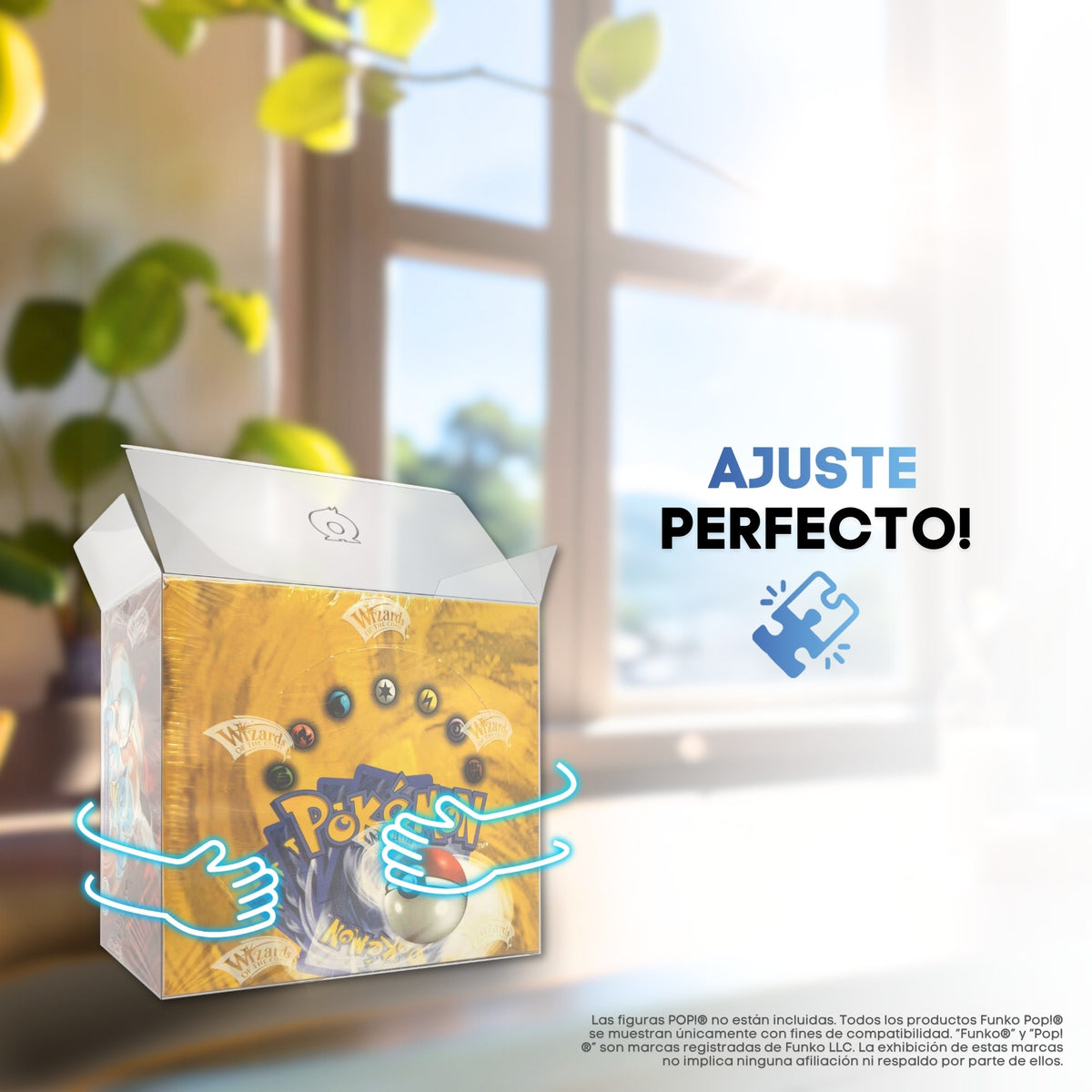 Booster Box Pokémon con ajuste perfecto en el protector