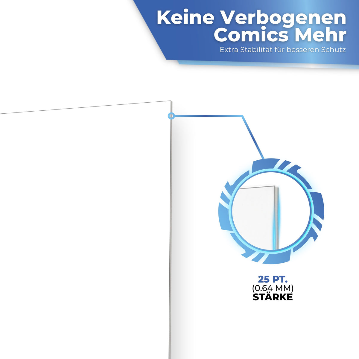 25 pt (0,64 mm) stark: keine geknickten Comics mehr