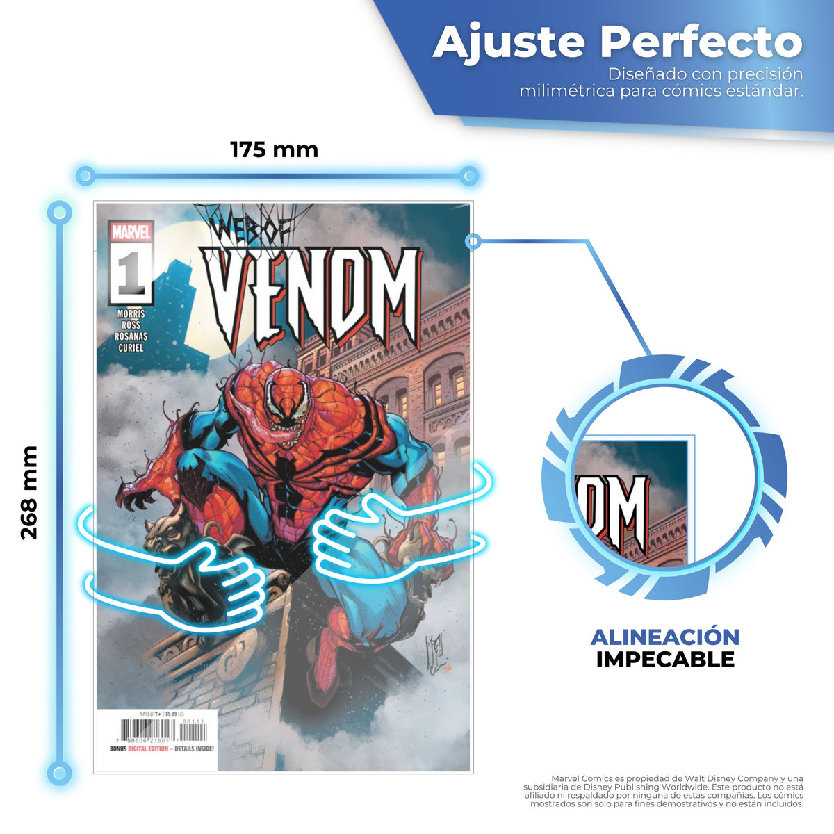 Fundas para cómics tamaño actual de 175 x 268 mm con ajuste perfecto