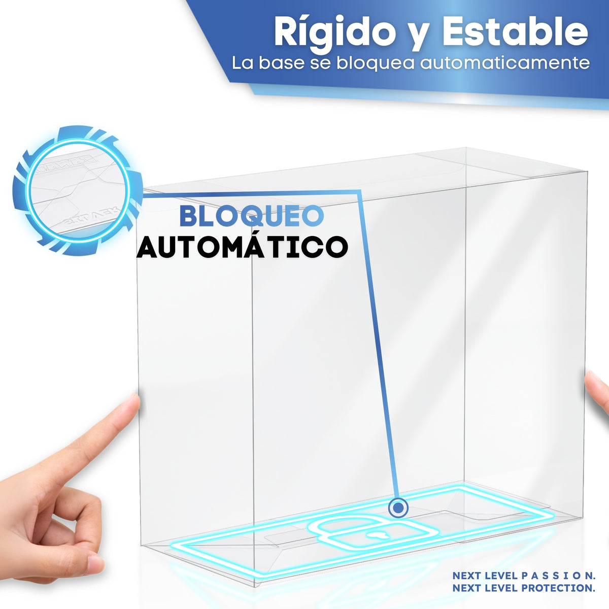 Base con bloqueo automático: protector ETB rígido y estable