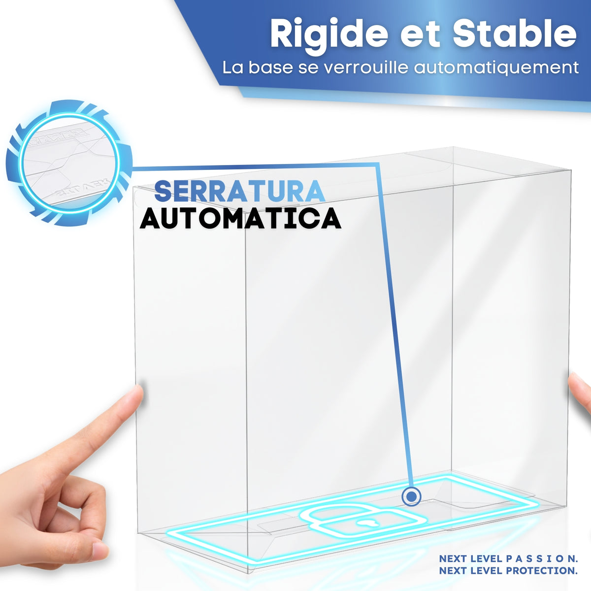 Base con blocco automatico: protezione ETB rigida e stabile