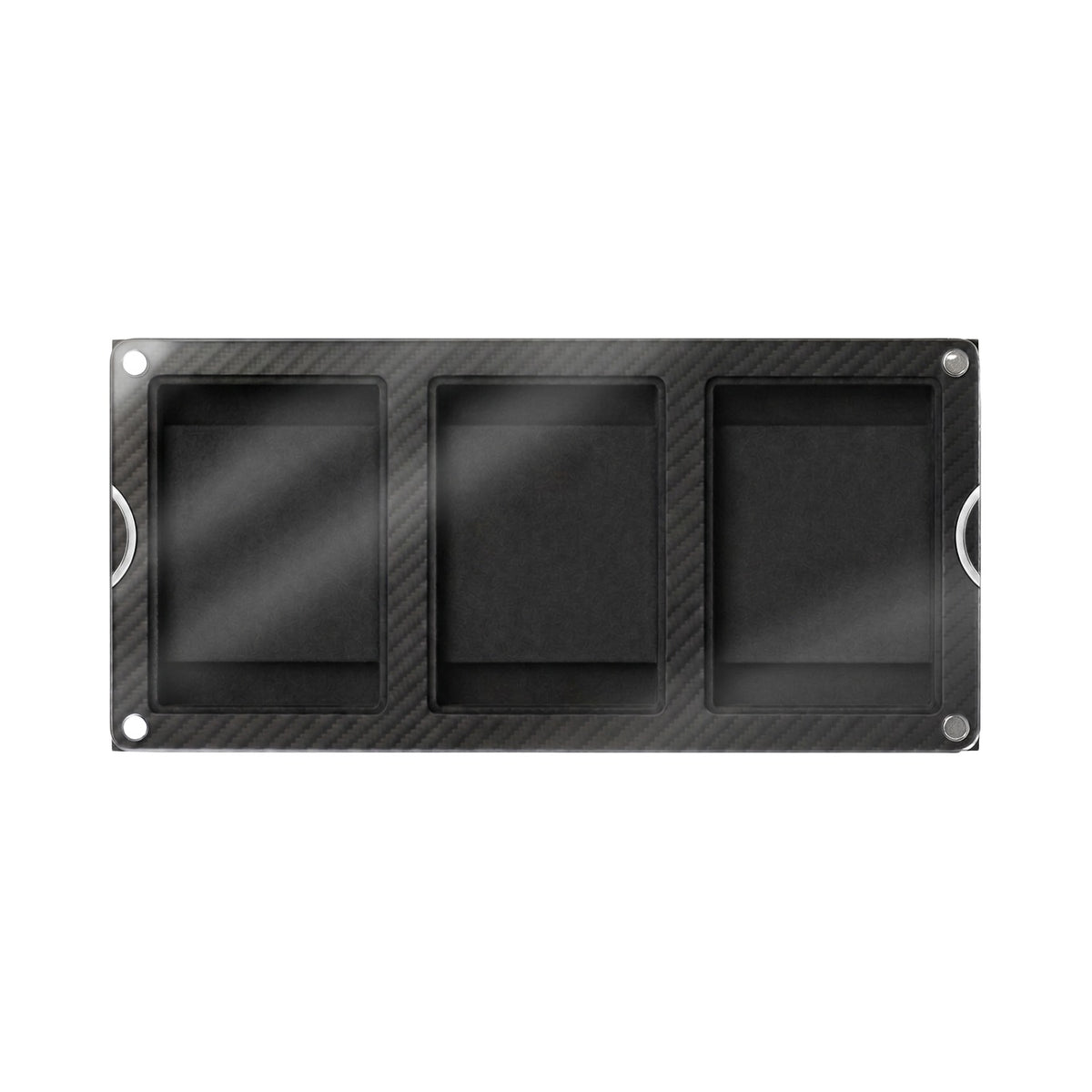 Fanatiko Pro wall display for 3 cards in magnetic holders with acrylic front