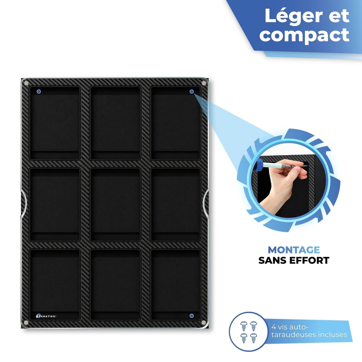 Fixation murale avec vis incluses