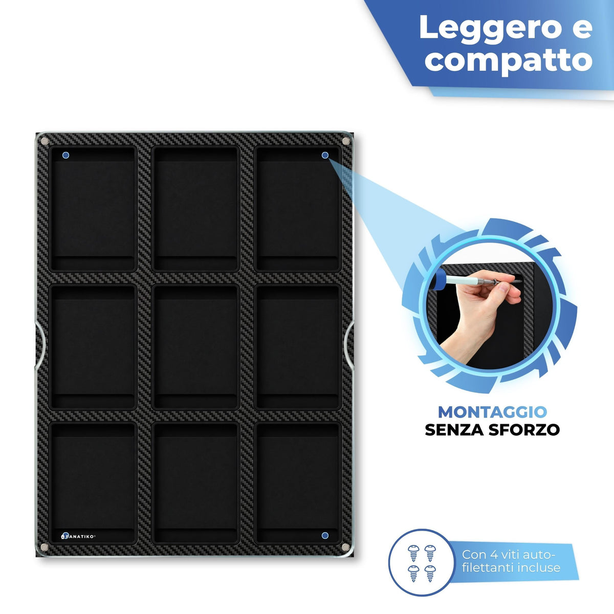 Montaggio a parete con viti incluse
