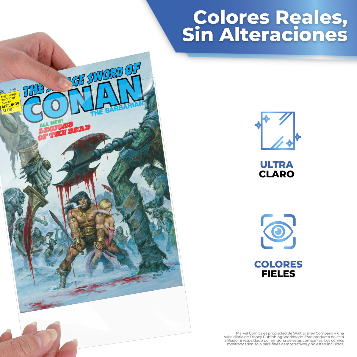 Funda ultra transparente que respeta los colores de la portada