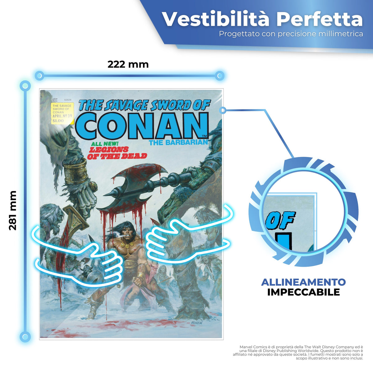 Bustine per fumetti formato magazine da 222 x 281 mm, vestibilità perfetta