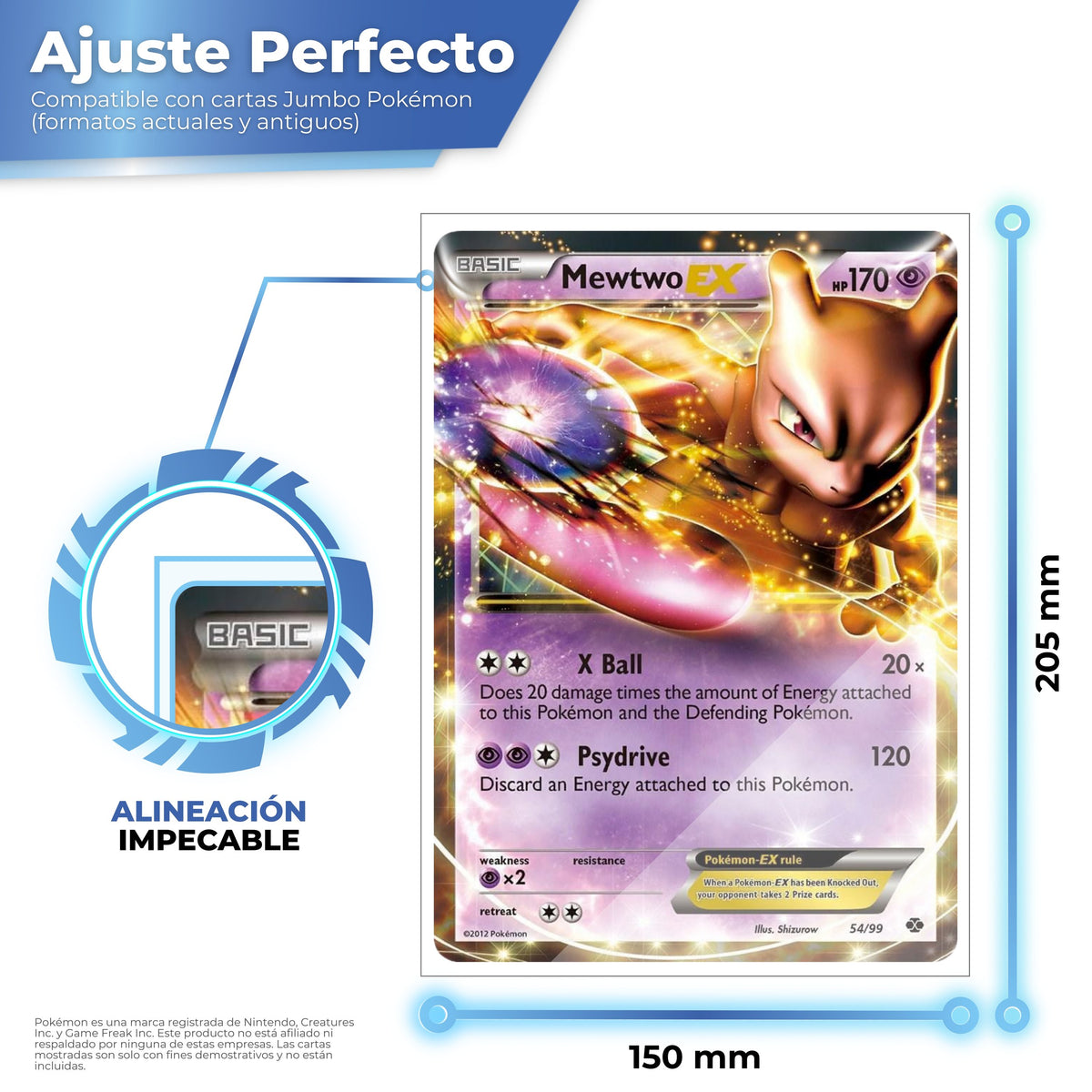 Fundas jumbo de 150 x 205 mm con ajuste perfecto para cartas Pokémon jumbo