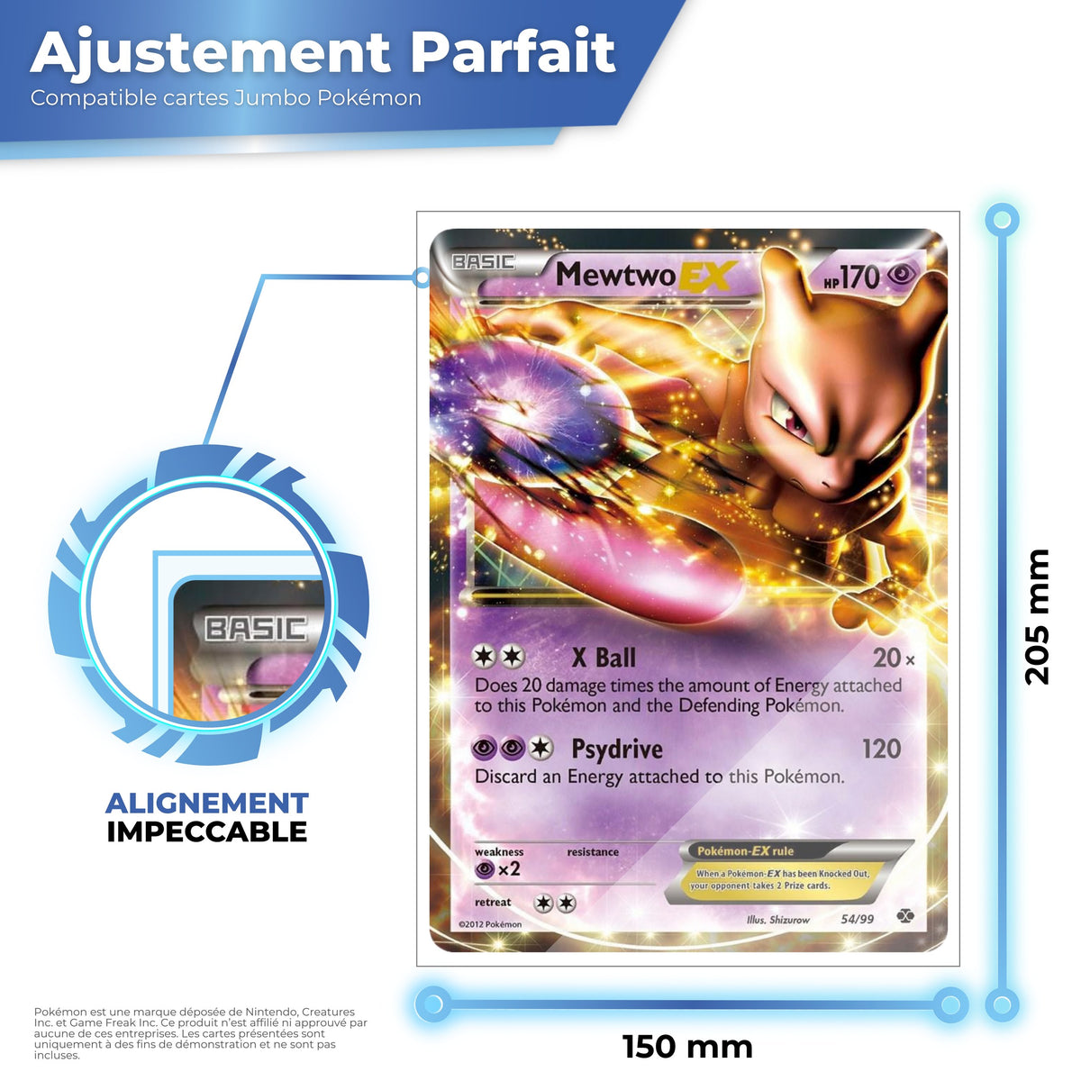 Pochettes jumbo de 150 x 205 mm, ajustement parfait pour cartes Pokémon jumbo
