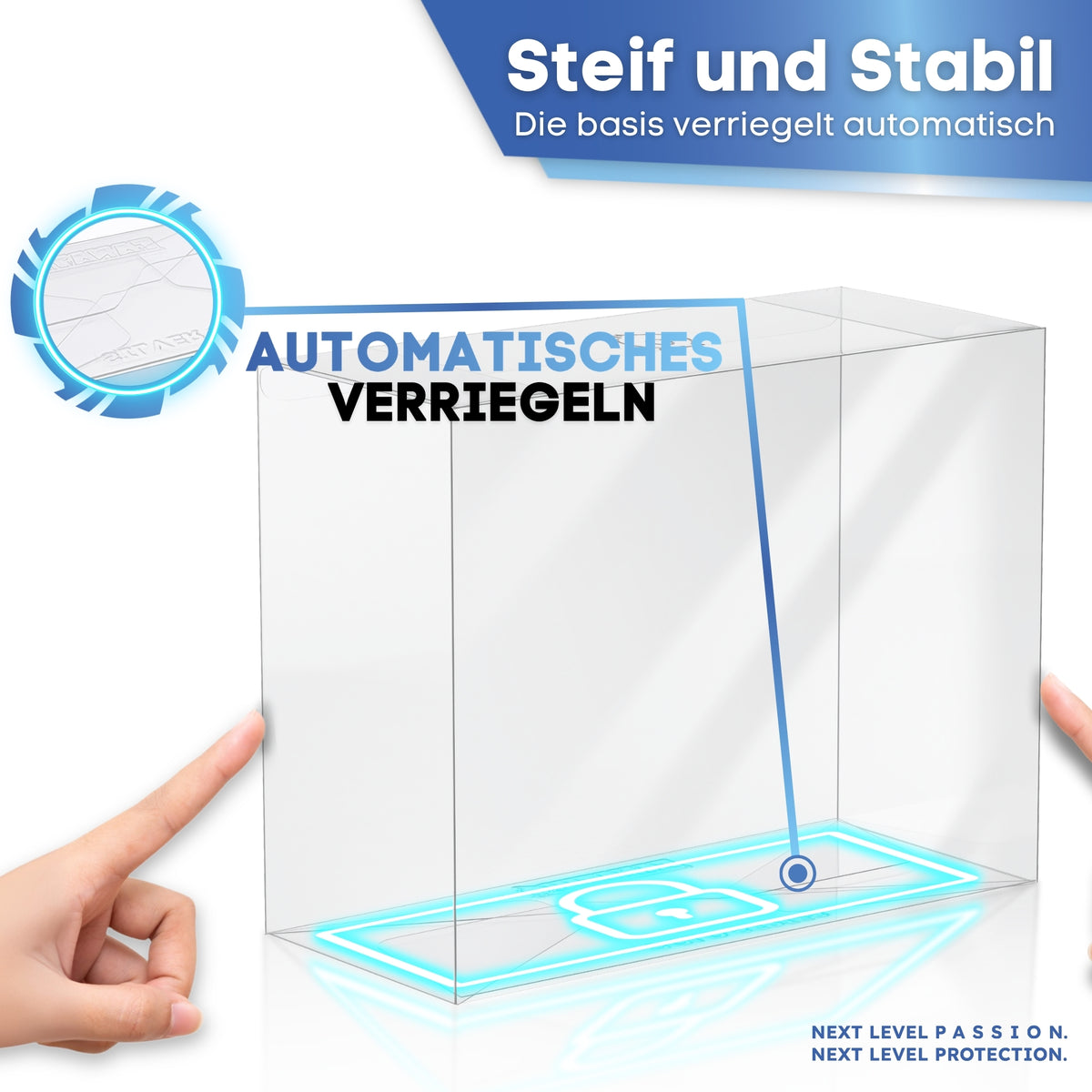 Automatisch verriegelnder Boden: stabile 2-Pack Schutzhülle