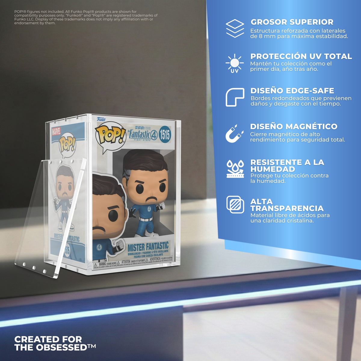 Características del protector PLATINUM de acrílico para Funko Pop 4"