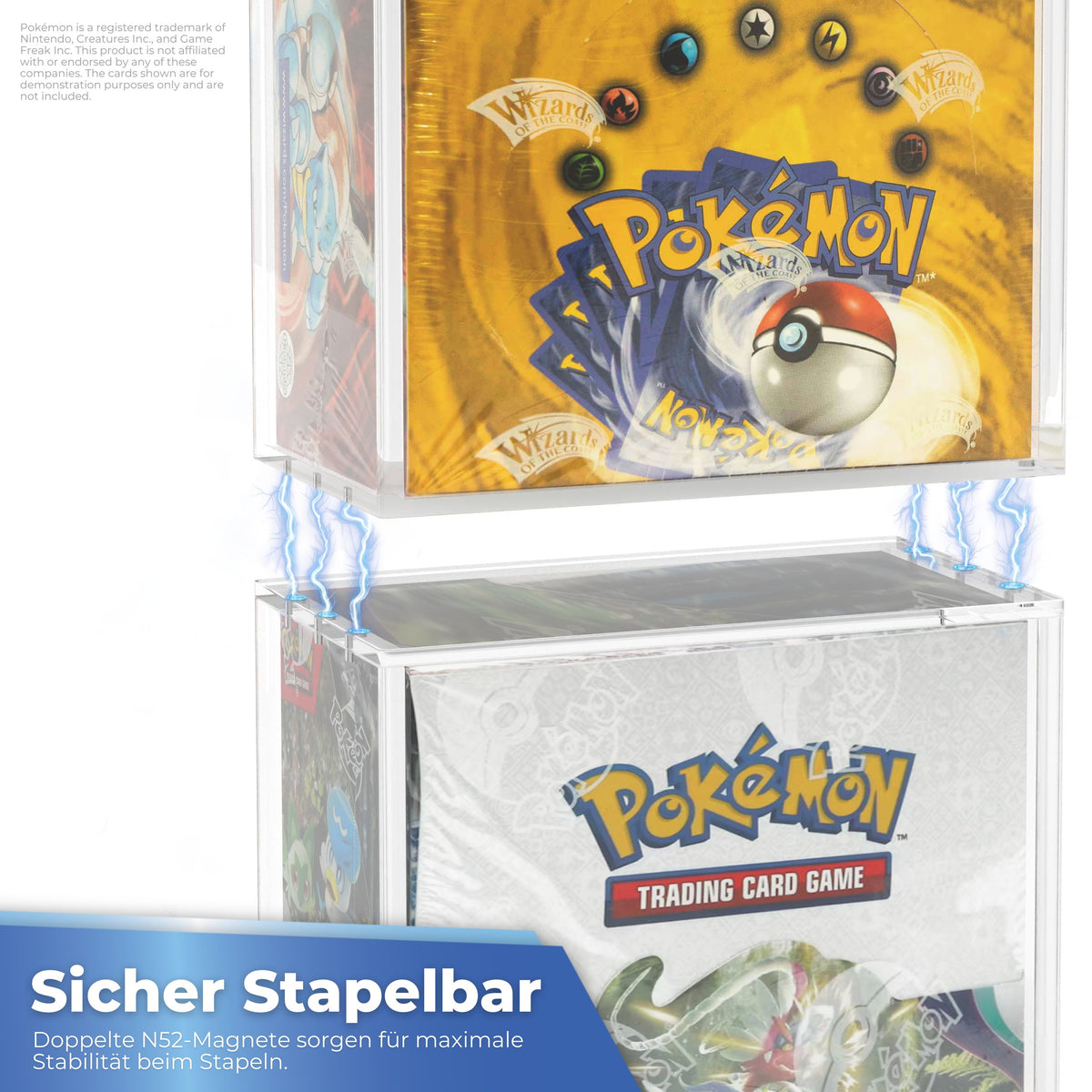 Sicheres Stapeln mehrerer PLATINUM Schutzhüllen