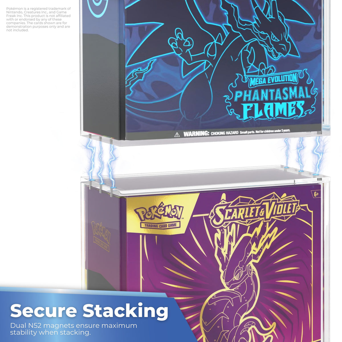 PLATINUM ETB cases stacked securely on top of each other