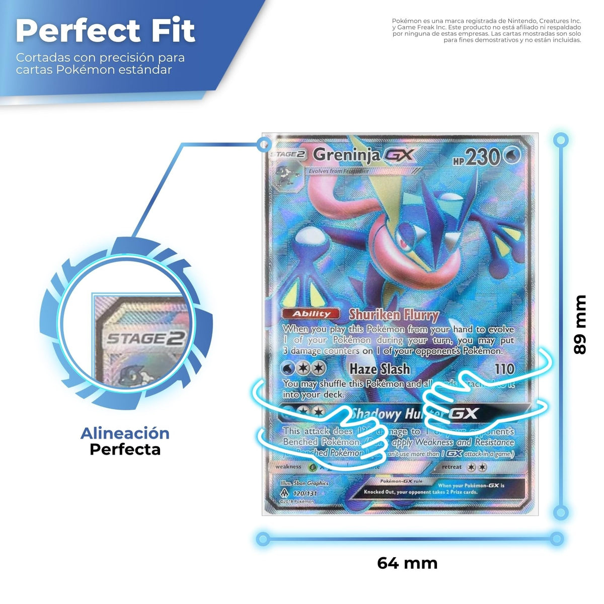 Fundas Perfect Fit de 64 x 89 mm, ajustadas a cartas Pokémon estándar