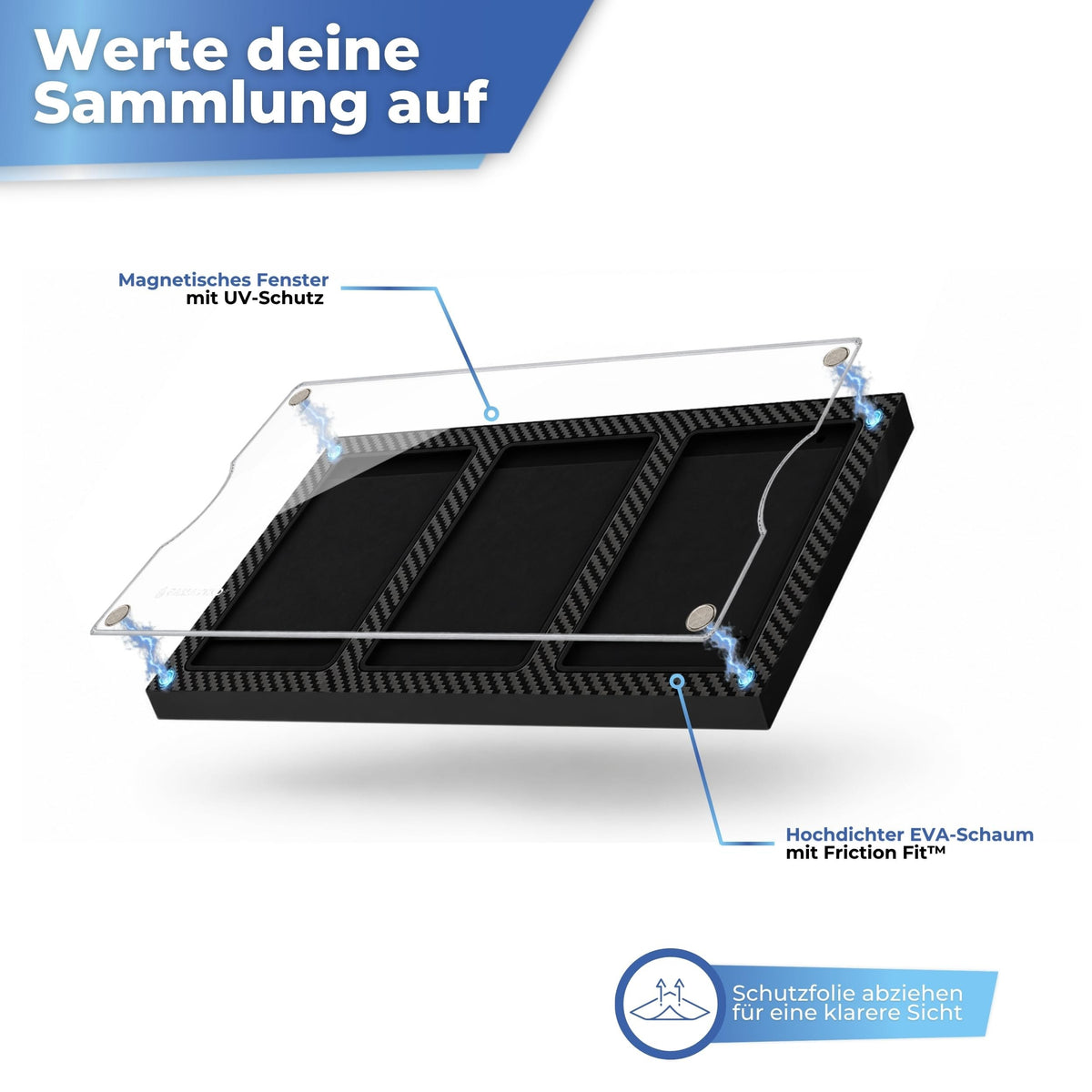 Magnetische Acrylabdeckung auf hochdichtem EVA-Schaum