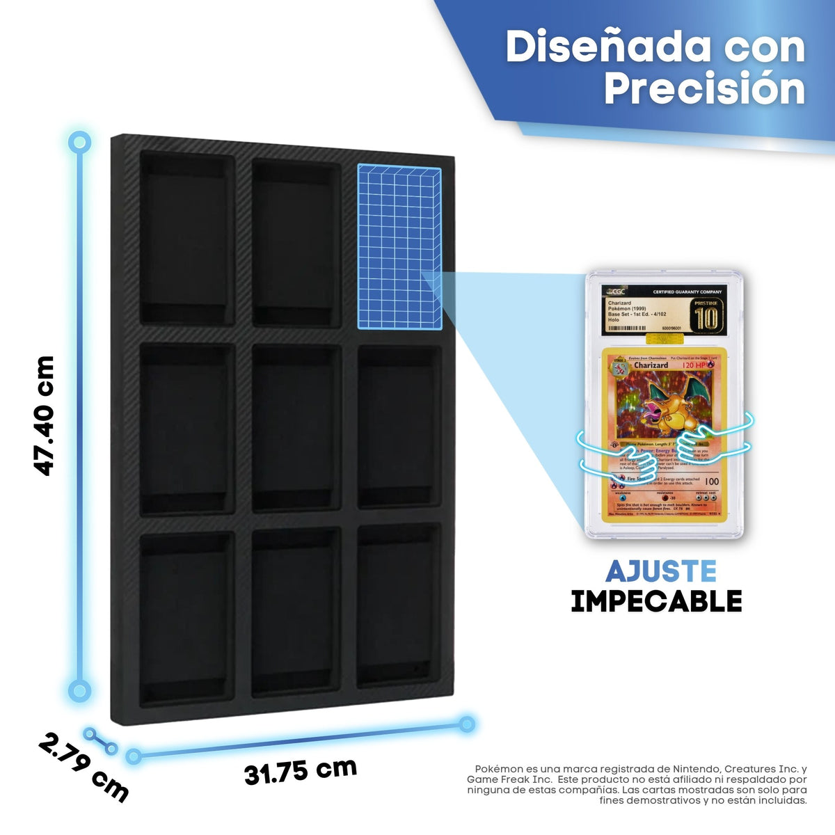 Diseño de precisión: 47,40 x 31,75 cm y 2,79 cm de grosor, ajuste impecable