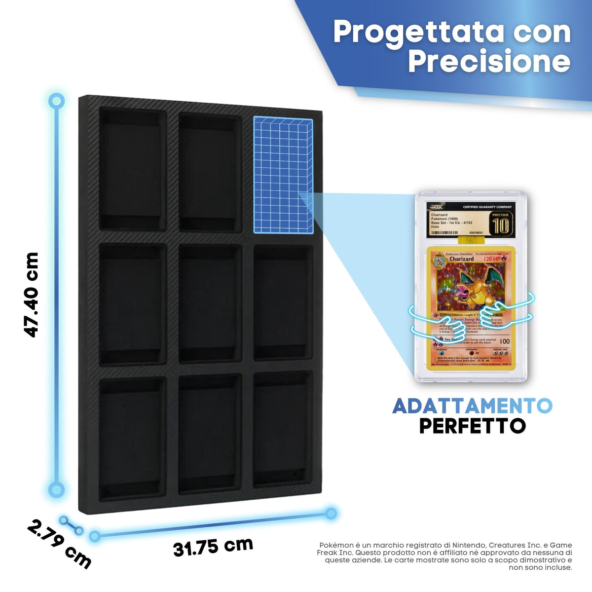Progettato con precisione: 47,40 x 31,75 cm, spessore 2,79 cm, vestibilità perfetta