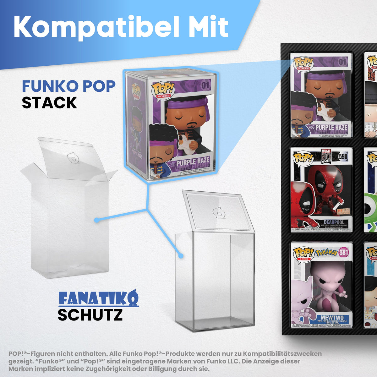 Kompatibel mit den Fanatiko Funko Pop Schutzhüllen