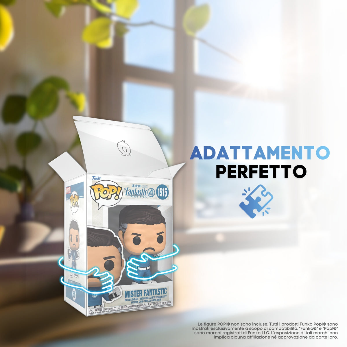 Scatola Funko Pop da 4 pollici perfettamente inserita nella protezione
