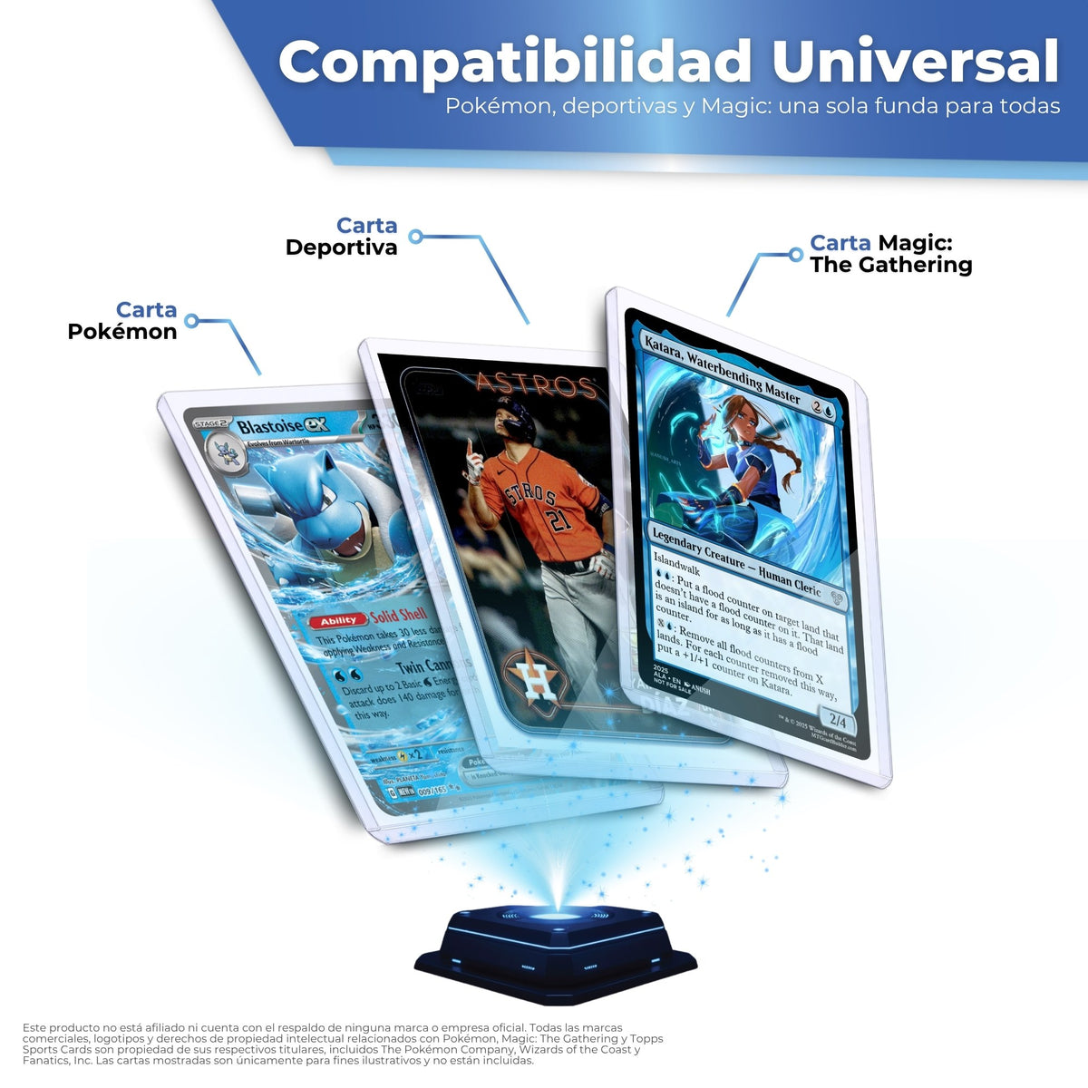 Compatibles con cartas Pokémon, Magic y deportivas