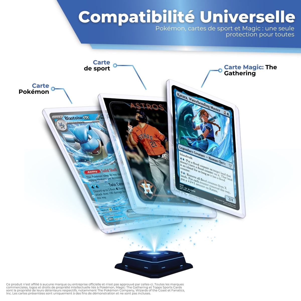 Compatibles avec les cartes Pokémon, Magic et de sport