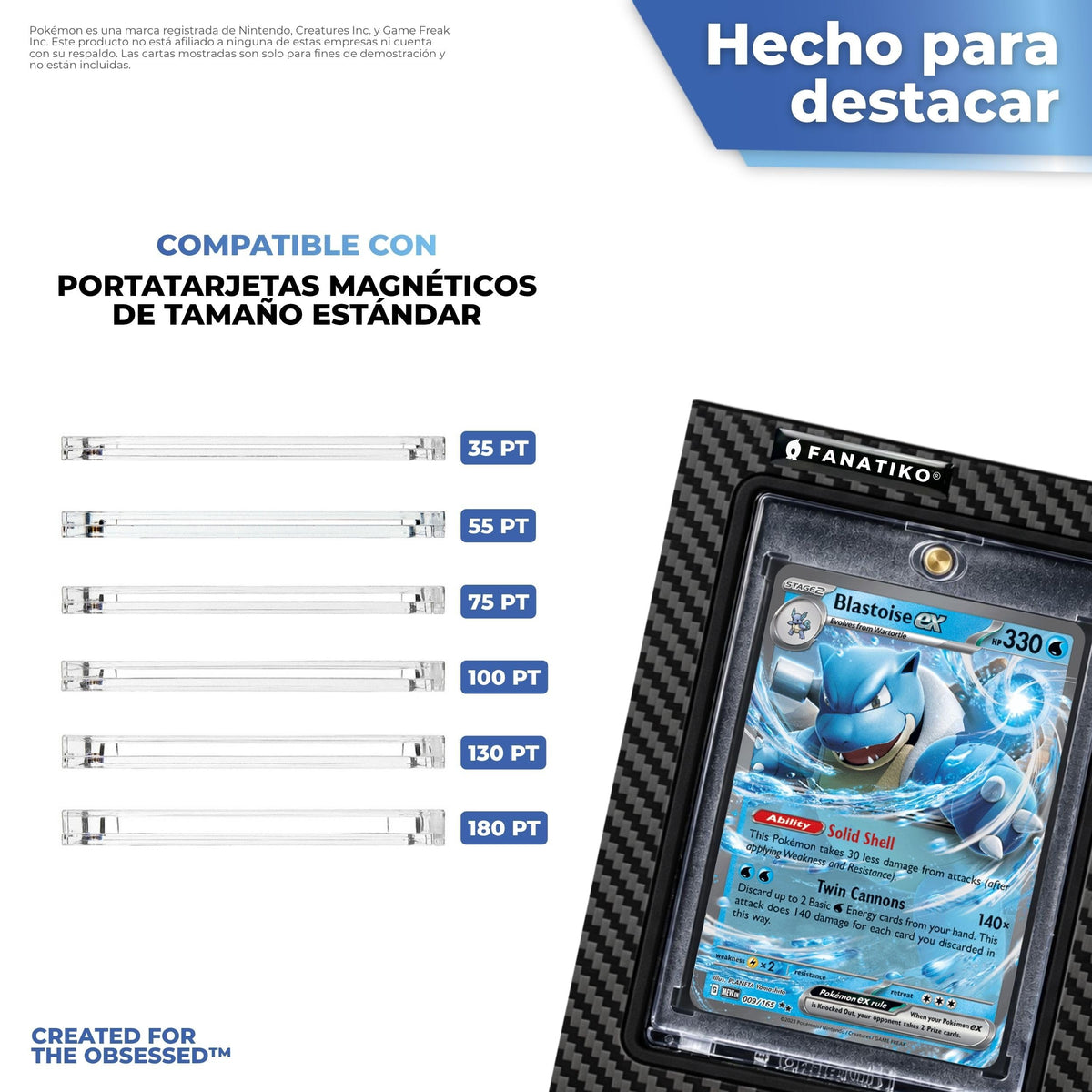 Compatible con fundas magnéticas estándar de 35pt a 180pt