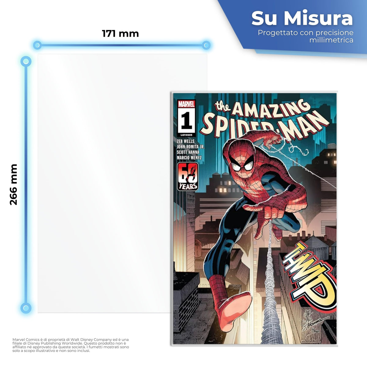 Cartoncini di rinforzo da 171 x 266 mm, misura perfetta per fumetti