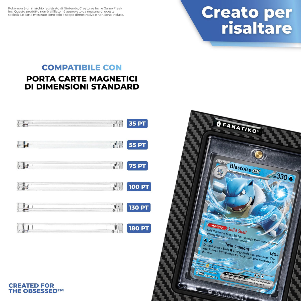 Compatibile con porta carte magnetici standard da 35pt a 180pt