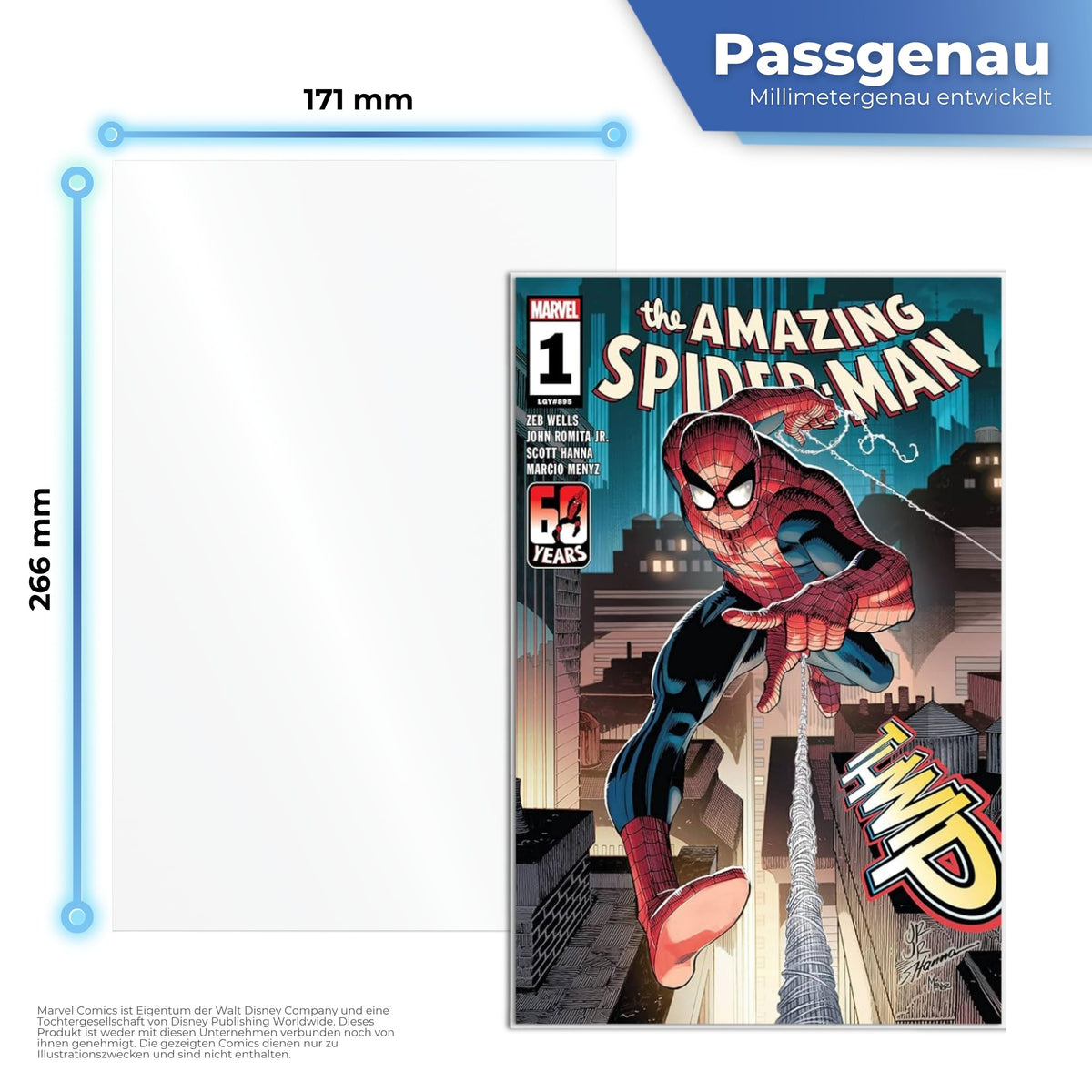 Comic-Rückkarten 171 x 266 mm mit perfekter Passform