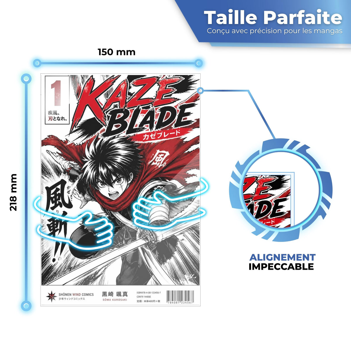Pochettes pour manga de 150 x 218 mm, ajustement parfait