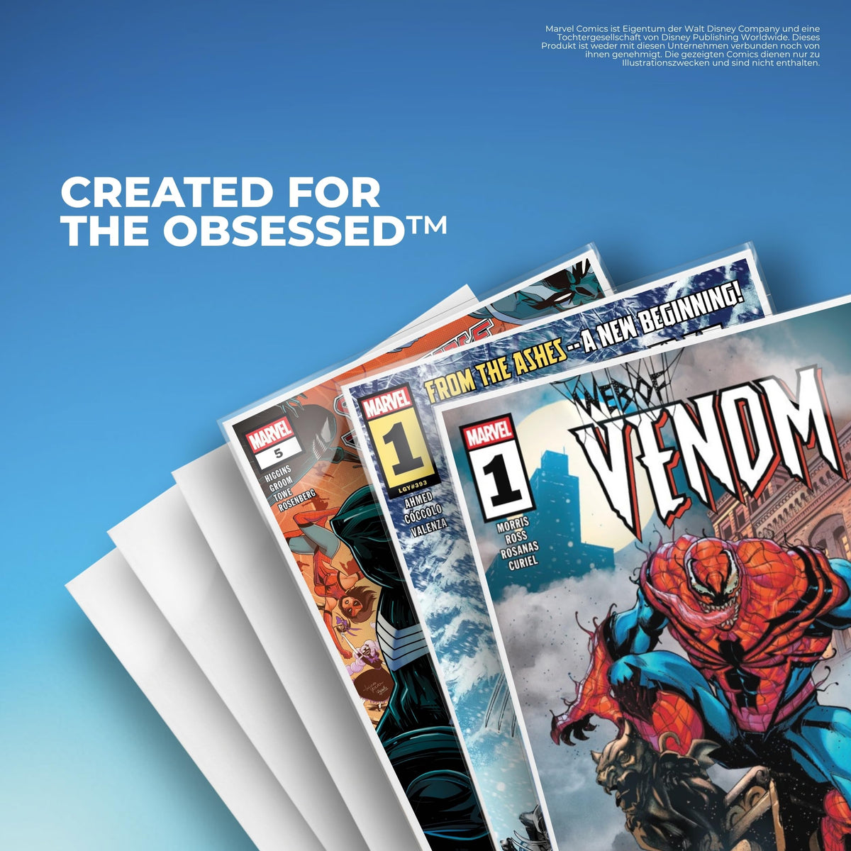 Comics mit Fanatiko Rückkarten aufbewahrt
