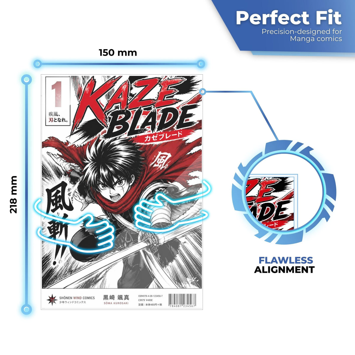 Manga sleeves sized 150 x 218 mm for a perfect fit