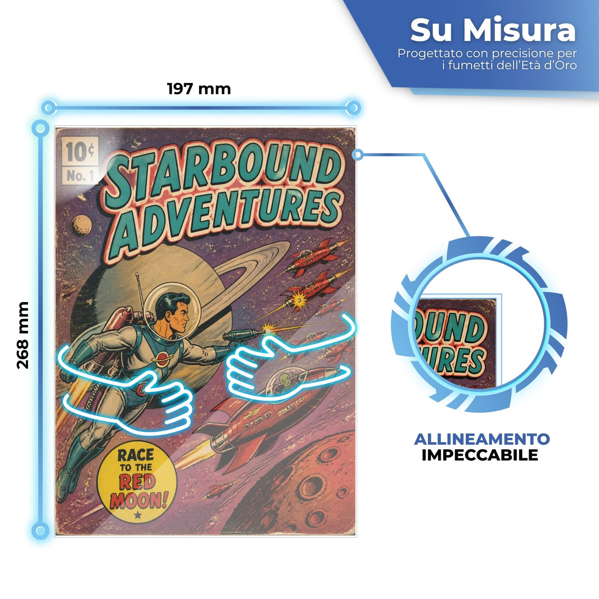 Bustine per fumetti misura Golden da 197 x 268 mm, vestibilità perfetta