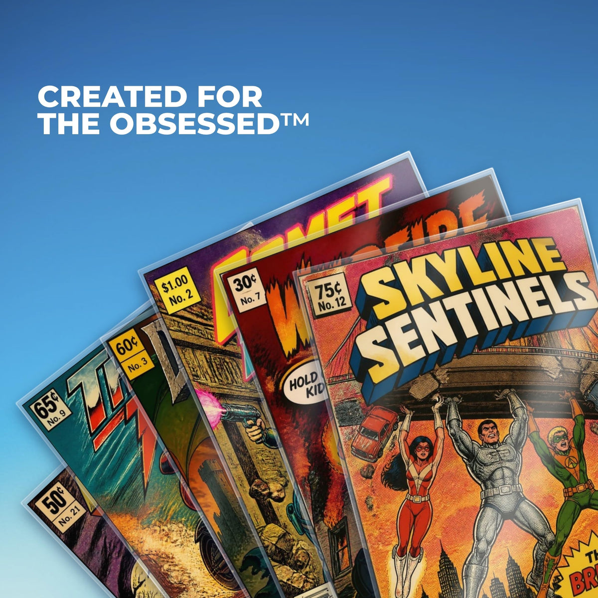 Collezione di fumetti conservata nelle bustine Fanatiko
