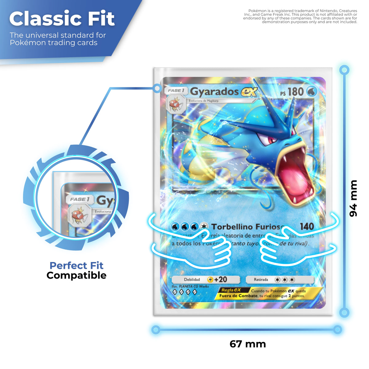 Classic fit card sleeves, standard size for play and storage