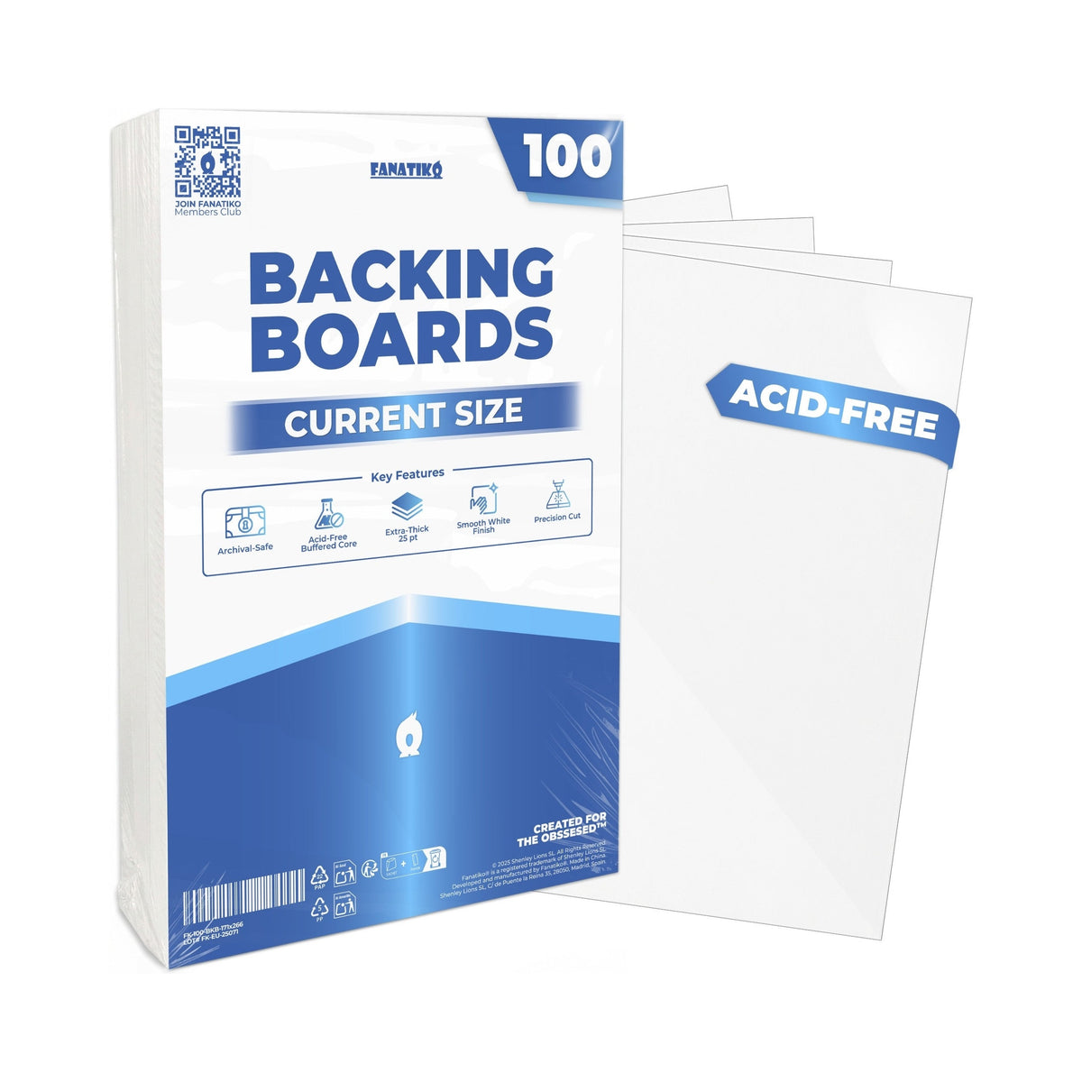 Acid-free backing board in current comic size