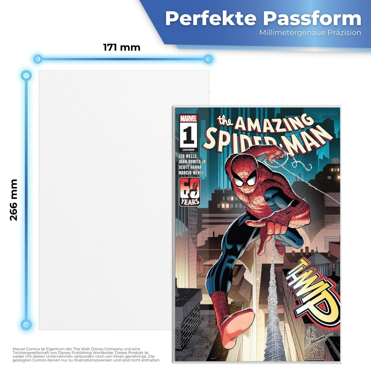 Comic-Rückkarten 171 x 266 mm mit perfekter Passform