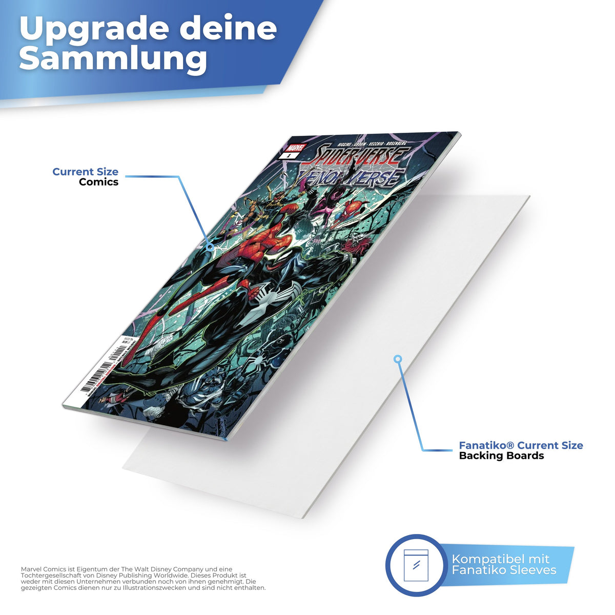Rückkarte passend zu den Fanatiko Comic-Hüllen in Current Size
