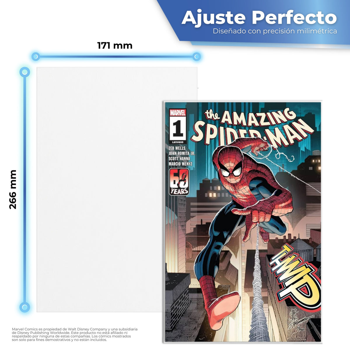 Cartones de refuerzo de 171 x 266 mm con ajuste perfecto para cómics