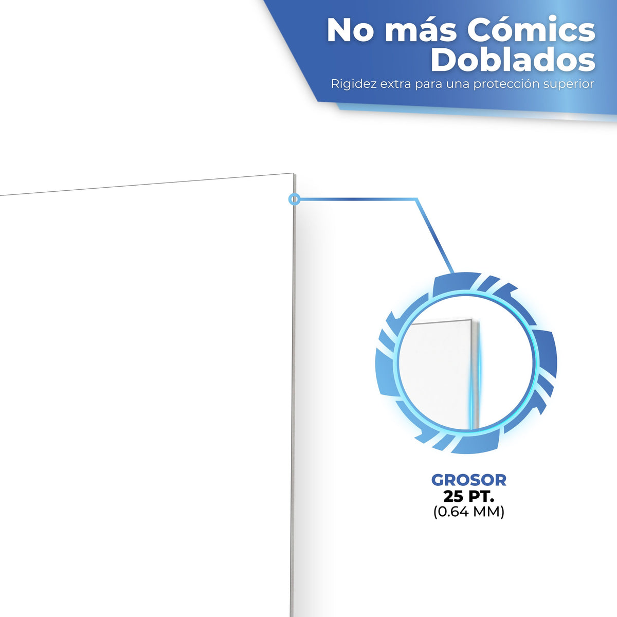 Cartón de 25 pt (0,64 mm): se acabaron los cómics doblados
