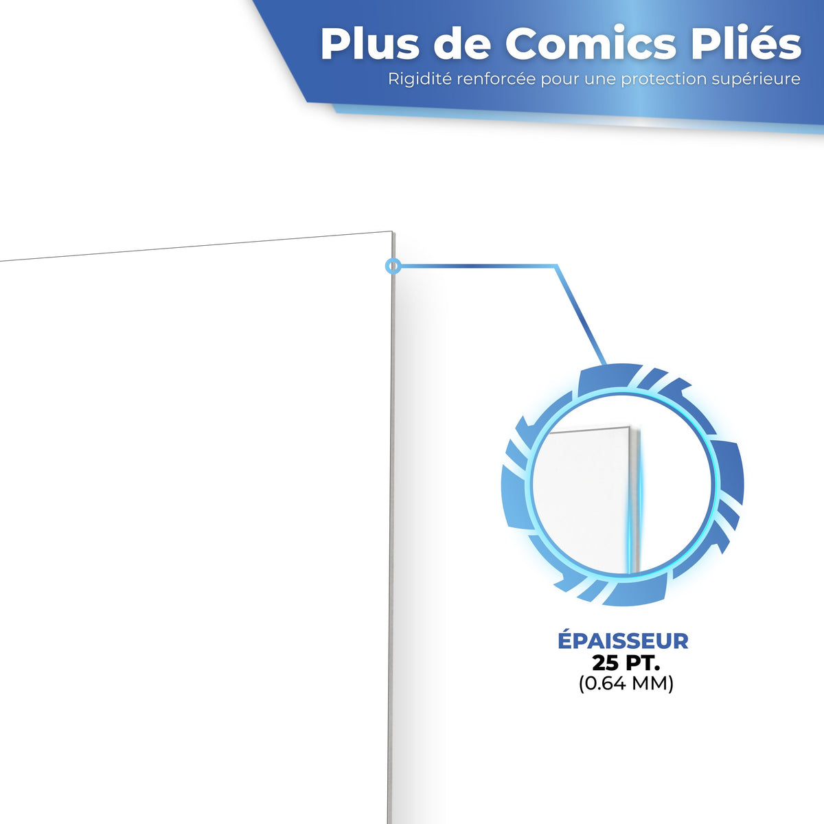 Carton de 25 pt (0,64 mm) : fini les comics pliés
