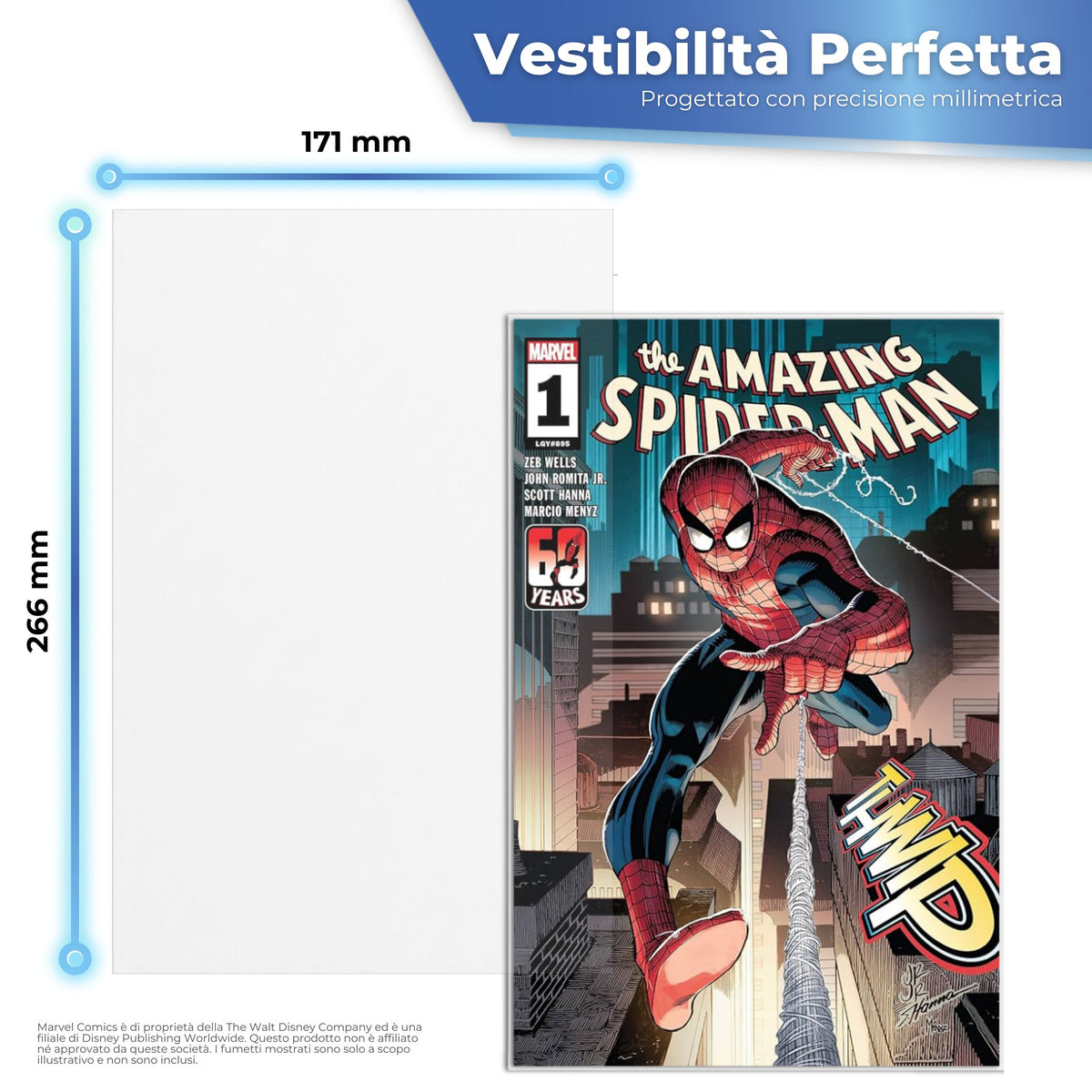 Cartoncini di rinforzo da 171 x 266 mm, misura perfetta per fumetti