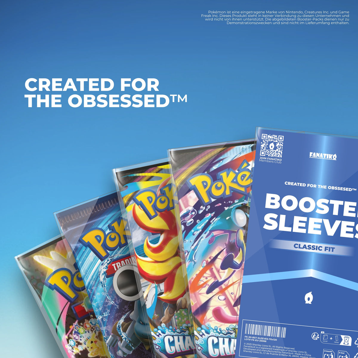 Booster-Hüllen für Pokémon und andere TCG