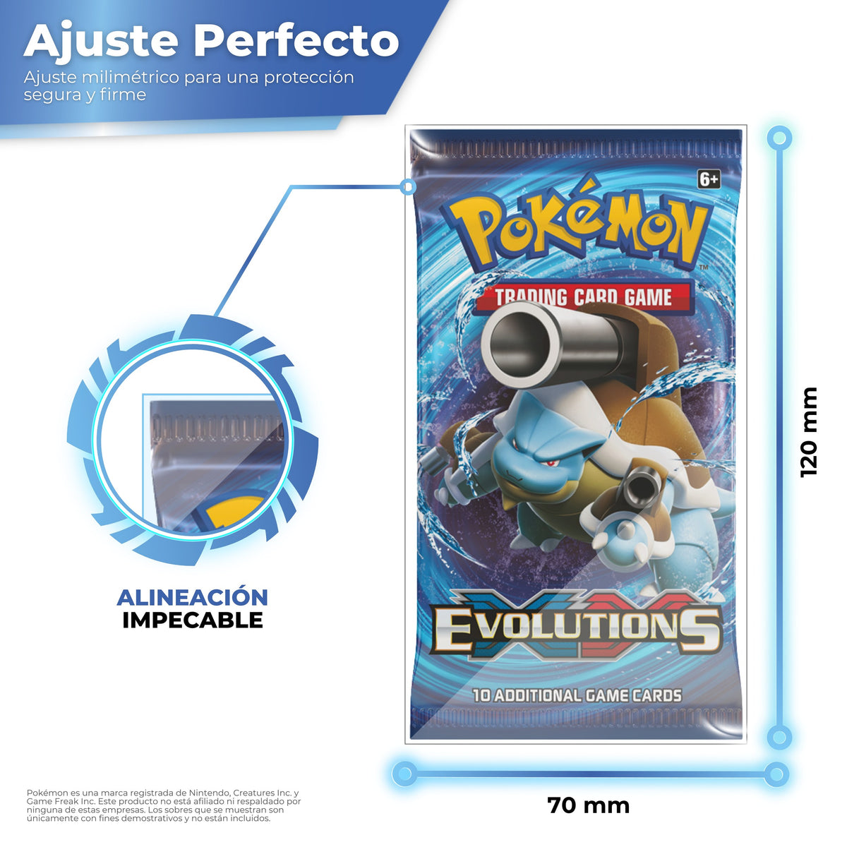Fundas para sobres de 70 x 120 mm con ajuste perfecto