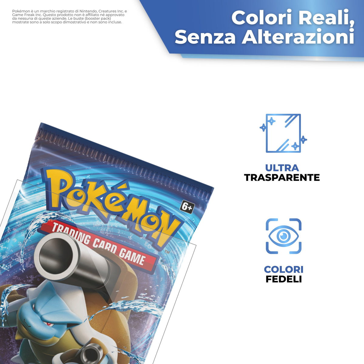 Bustina ultra trasparente con colori fedeli